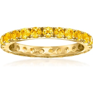 image:imageRossSimons 130 ct tw Citrine Eternity Band in 18kt Gold Over SterlingCitrine