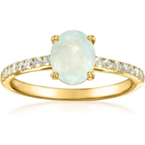 image:imageRossSimons 140 ct tw Aquamarine Birthstone Ring in 18kt Gold Over SterlingAquamarine