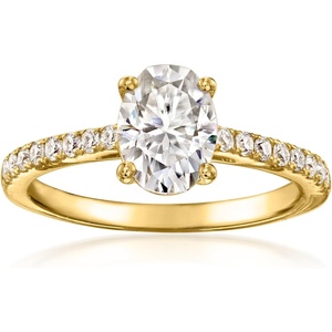 image:imageRossSimons 140 ct tw Moissanite Birthstone Ring in 18kt Gold Over SterlingMoissanite