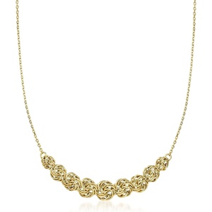 image:imageRossSimons 14kt Yellow GoldPlated RosetteLink NecklaceNo Gemstone