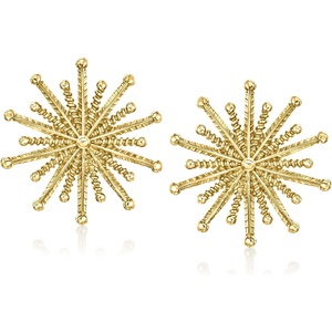 image:imageRossSimons 14kt Yellow GoldPlated Starburst Earrings