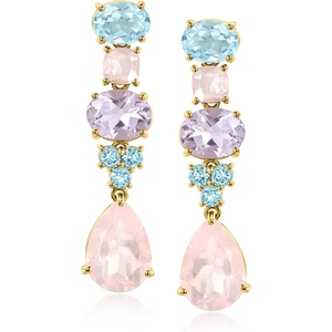 image:imageRossSimons 1525 ct tw MultiGemstone Drop Earrings in 18kt Gold Over Sterling