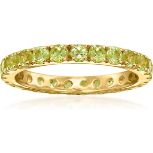 image:imageRossSimons 170 ct tw Peridot Eternity Band in 18kt Gold Over SterlingPeridot