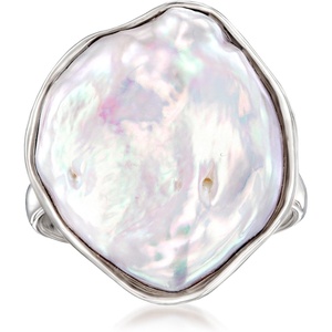 image:imageRossSimons 1821mm Cultured Keshi Pearl Ring in Sterling Silver
