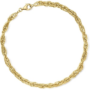 image:imageRossSimons 18kt Gold Over Sterling SingaporeChain Anklet 10 inches