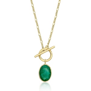 image:imageRossSimons 525 Carat Emerald Toggle Necklace in 18kt Gold Over SterlingEmerald