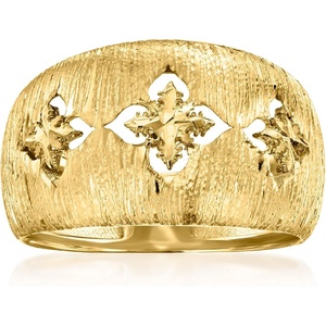 image:imageRossSimons Italian 10kt Yellow Gold FlorentineStyle RingNo Gemstone