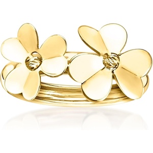 image:imageRossSimons Italian 10kt Yellow Gold Flower RingNo Gemstone