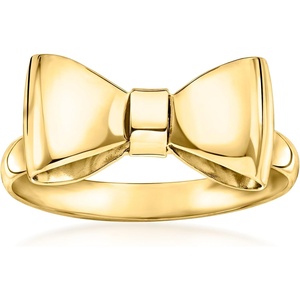image:imageRossSimons Italian 14kt Yellow Gold Bow RingNo Gemstone