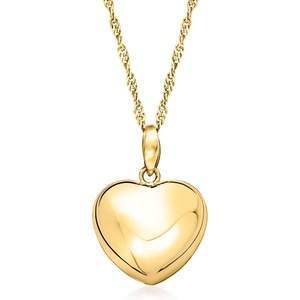 image:imageRossSimons Italian 18kt Gold Over Sterling Puffed Heart Pendant Necklace