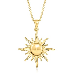 image:imageRossSimons Italian 18kt Gold Over Sterling Sun Pendant Necklace 18 inches