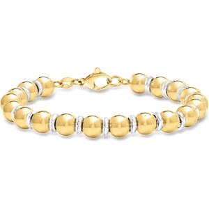image:imageRossSimons Italian 18kt Gold Over Sterling and Sterling Silver Bead Braceletno gemstone
