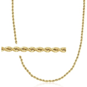 image:imageRossSimons Italian 22mm 18kt Yellow Gold RopeChain NecklaceNo Gemstone