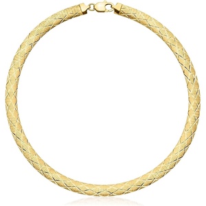 image:imageRossSimons Italian 8mm 14kt Yellow GoldPlated Reversible Omega NecklaceNo Gemstone