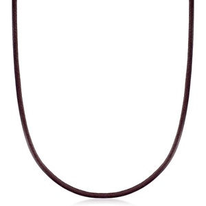 image:imageRossSimons Italian Brown Leather Cord Necklace With Sterling Silver 18 inches