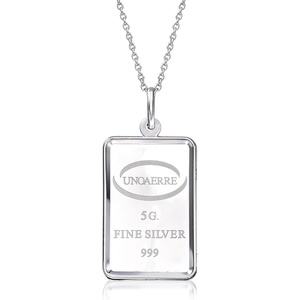 image:imageRossSimons Italian Sterling Silver 5Gram Ingot Pendant Necklace 18 inches