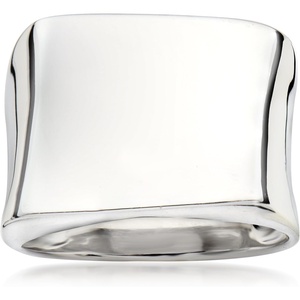image:imageRossSimons Italian Sterling Silver Asymmetrical SquareTop RingNo Gemstone