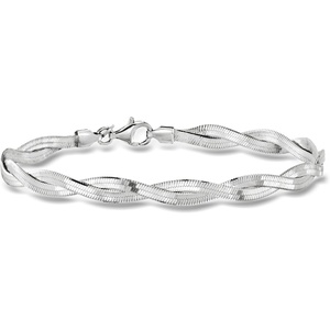image:imageRossSimons Italian Sterling Silver Twisted Herringbone Braceletno gemstone