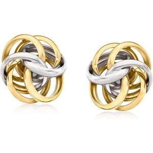 image:imageRossSimons Italian Sterling Silver and 18kt Gold Over Sterling Love Knot Earrings