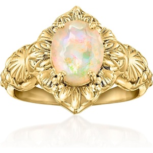 image:imageRossSimons Opal MarquiseShaped Ring in 18kt Gold Over SterlingOpal