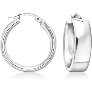 image:imageRossSimons RhodiumPlated Hoop Earrings