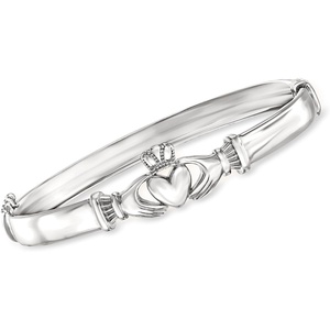 image:imageRossSimons Sterling Silver Claddagh Bangle Braceletno gemstone