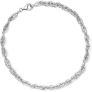 image:imageRossSimons Sterling Silver SingaporeChain Anklet 10 inches