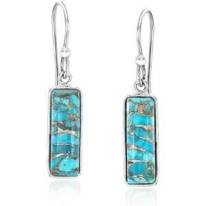 image:imageRossSimons Turquoise Drop Earrings in Sterling Silver