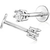 image:imagePure Collection by RossSimons 010 ct tw Diamond FlatBack Stud Earrings in Sterling Silver