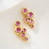 image:imagePure Collection by RossSimons 090 ct tw LabGrown Pink Sapphire Bubble Earrings in 18kt Gold Over Sterling