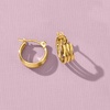 image:imagePure Collection by RossSimons 14kt Yellow Gold 3Row Huggie Hoop Earrings