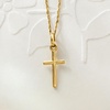image:imagePure Collection by RossSimons 14kt Yellow Gold Classic Cross Pendant NecklaceNo Gemstone