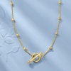 image:imagePure Collection by RossSimons 18kt Gold Over Sterling Bead Station Toggle NecklaceNo Gemstone