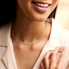 image:imagePure Collection by RossSimons Italian 37mm 18kt Gold Over Sterling BismarkLink NecklaceNo Gemstone