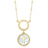 image:imagePure Collection by RossSimons Italian MotherOfPearl Cross Charm in 14kt Yellow Gold