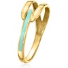 image:imagePure Collection by RossSimons Turquoise Enamel Interlocking Ring in 10kt Yellow GoldNo Gemstone