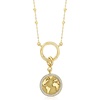 image:imageRossSimons 010 ct tw Diamond World Map Charm in 18kt Gold Over Sterling