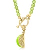 image:imageRossSimons 010 ct tw Peridot and Green Enamel Lime Wedge Charm in 18kt Gold Over Sterling