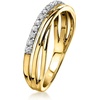 image:imageRossSimons 015 ct tw LabGrown Diamond Crisscross Ring in 18kt Gold Over SterlingDiamond