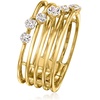 image:imageRossSimons 050 ct tw LabGrown Diamond MultiRow Ring in 18kt Gold Over SterlingDiamond