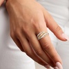 image:imageRossSimons 060 ct tw White Topaz Crisscross Ring in Sterling Silver and 18kt Gold Over Sterling SilverTopaz