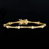 image:imageRossSimons 100 ct tw BezelSet LabGrown Diamond Station Bracelet in 18kt Gold Over SterlingDiamond