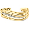 image:imageRossSimons 100 ct tw LabGrown Diamond MultiRow Wave Cuff Bracelet in 18kt Gold Over SterlingDiamond