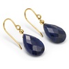 image:imageRossSimons 1000 ct tw Sapphire Drop Earrings in 10kt Yellow Gold