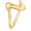 image:imageRossSimons 10kt Yellow Gold Curved Swirl RingNo Gemstone