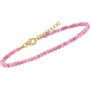 image:imageRossSimons 1200 ct tw Pink Tourmaline Bead Anklet in 18kt Gold Over Sterling 9 inches