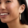 image:imageRossSimons 130 ct tw Scattered MultiGemstone Bar Drop Earrings in 18kt Gold Over Sterling