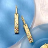 image:imageRossSimons 130 ct tw Scattered MultiGemstone Bar Drop Earrings in 18kt Gold Over Sterling