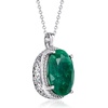 image:imageRossSimons 1300 Carat Emerald Pendant Necklace in Sterling SilverEmerald