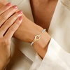 image:imageRossSimons 1400 ct tw Aquamarine Bead and 11 ct tw Diamond Lobster Clasp Bracelet With Single Swiss Blue Topaz in 18kt Gold Over Sterlingaquamarine
